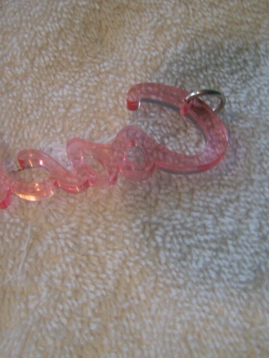 AUTHENTIC COACH COACH ACRYLIC SCRIPT HANG TAGS 1 PINK/1SMOKE EUC - Picture 6 of 10